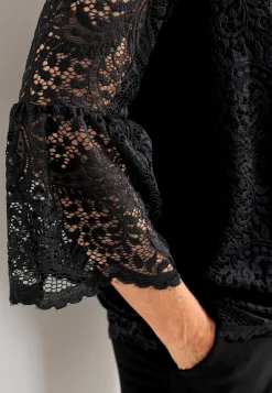 Cellbes of Sweden Spetstopp med trumpetärm Svart Hot