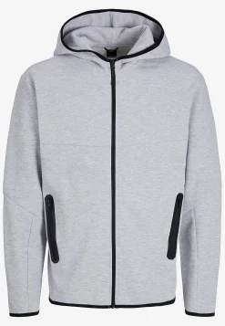 JACK & JONES Sportig huvtröja med dragkedja Ljus gråmelange Hot