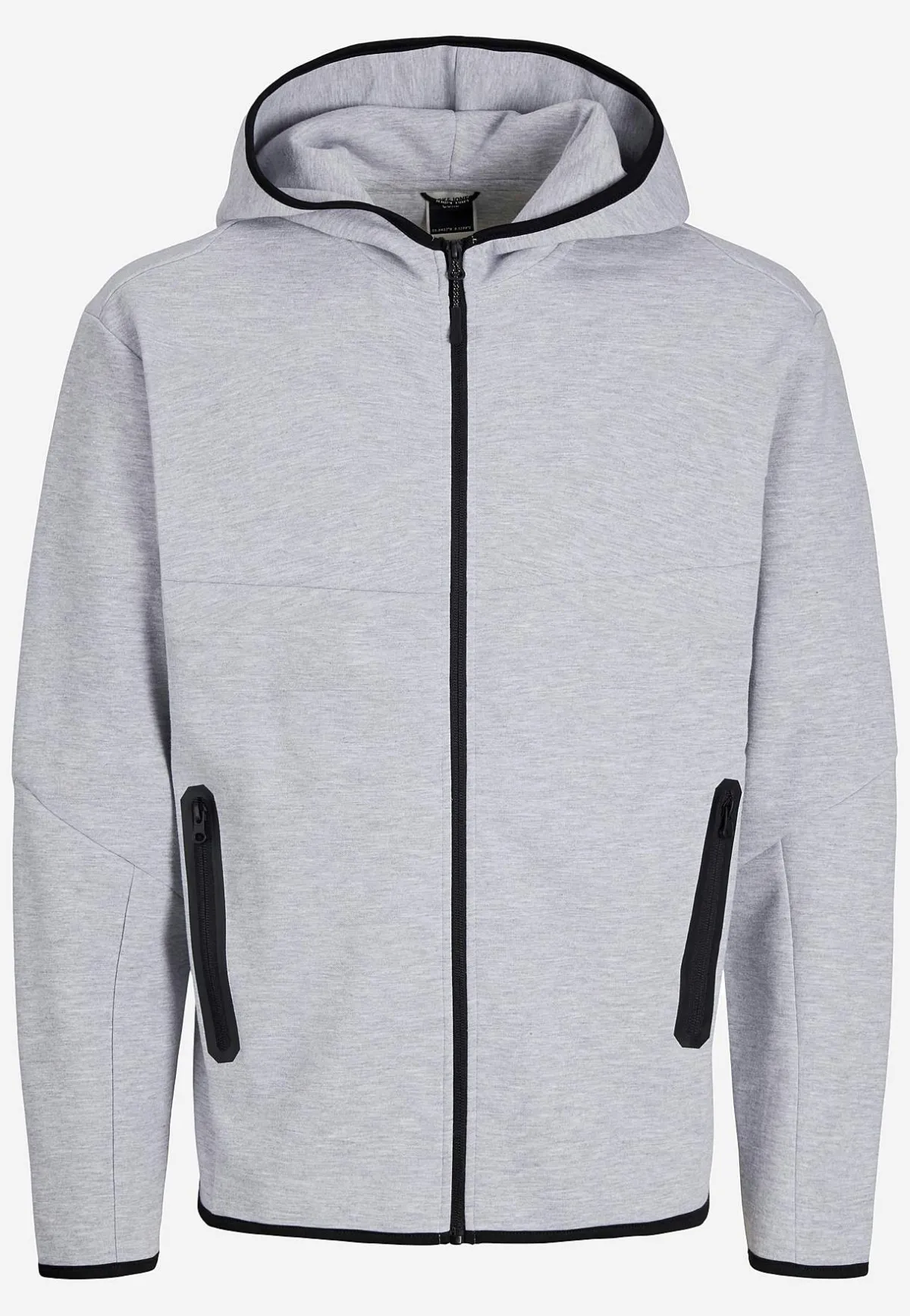 JACK & JONES Sportig huvtröja med dragkedja Ljus gråmelange Hot