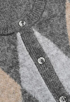 Cellbes of Sweden Stickad cardigan Grå / Rutig Discount