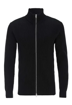 JACK & JONES Stickad cardigan med dragkedja Svart Hot