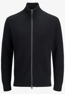 JACK & JONES Stickad cardigan med dragkedja Svart Hot