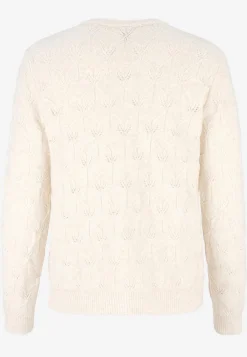 Soyaconcept Stickad cardigan med hålmönster Crememlange Hot