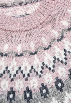 Cellbes of Sweden Stickad, jacquardmönstrad tröja Rosa / Mönstrad Sale