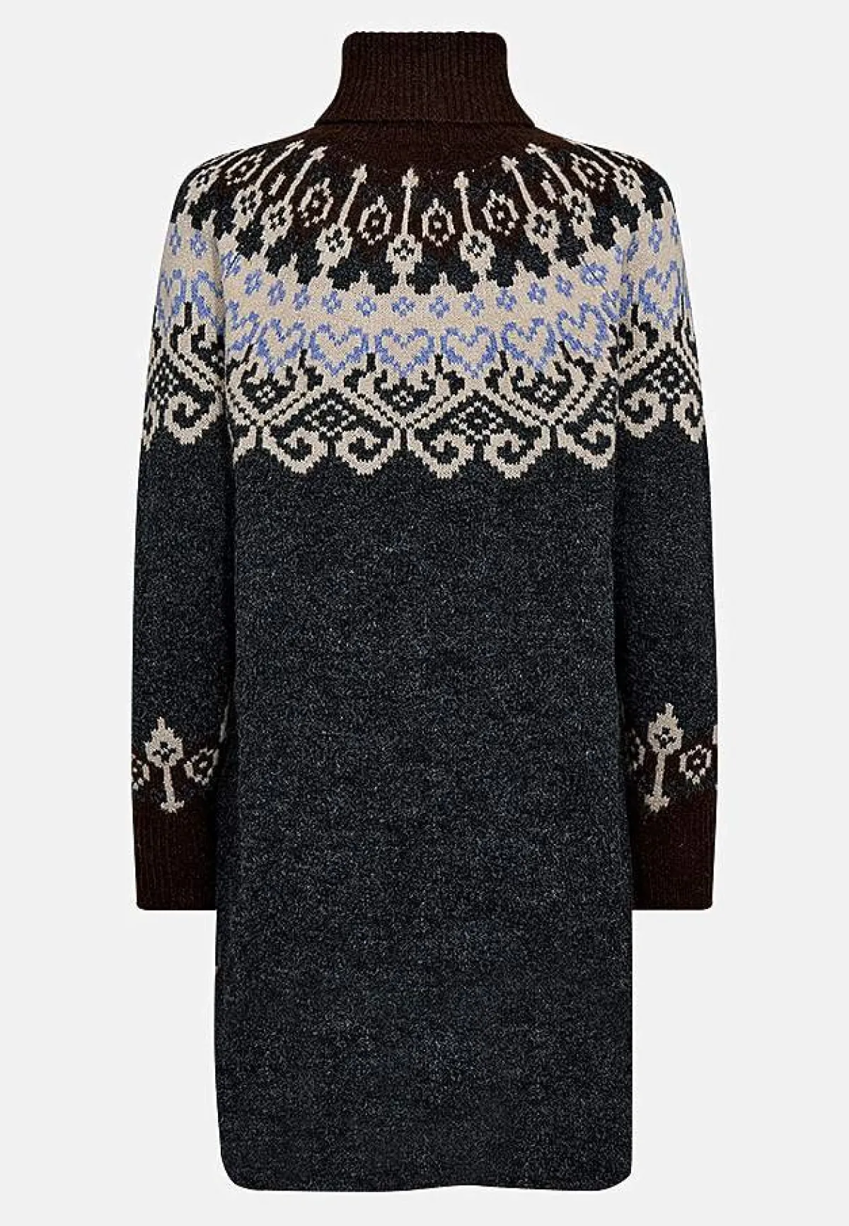 Freequent Stickad klänning med jacquardmönster Online