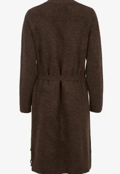 Cellbes of Sweden Stickad klänning med omlottdesign Brun / Melerad Sale