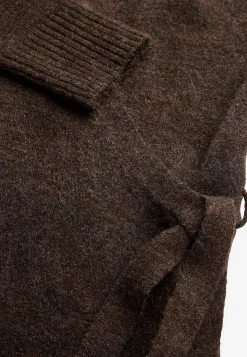 Cellbes of Sweden Stickad klänning med omlottdesign Brun / Melerad Sale