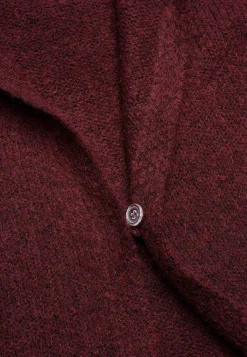 Cellbes of Sweden Stickad, lång cardigan Vinrödmelange Best