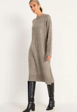 Cellbes of Sweden Stickad, mjuk klänning Beige / Melerad