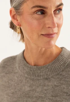 Cellbes of Sweden Stickad, mjuk klänning Beige / Melerad