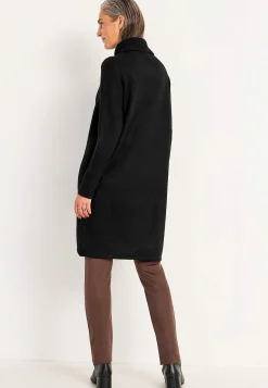 Cellbes of Sweden Stickad polotröja med omlottdetalj fram Svart Outlet