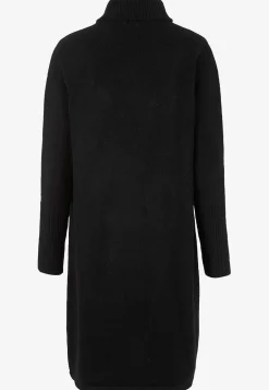 Cellbes of Sweden Stickad polotröja med omlottdetalj fram Svart Outlet