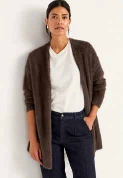 Cellbes of Sweden Stickad, öppen cardigan Brun