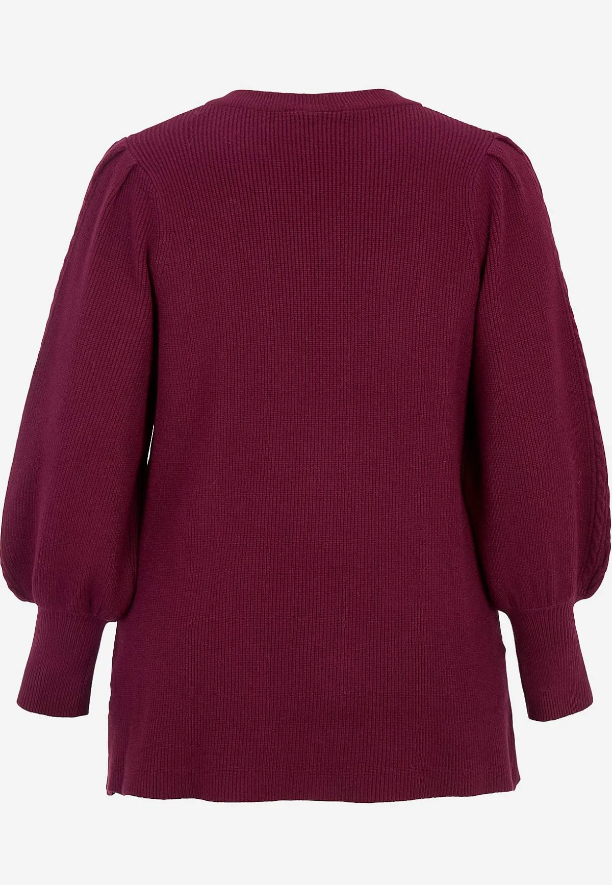 Wasabiconcept Stickad tröja Vinrödmelange Outlet