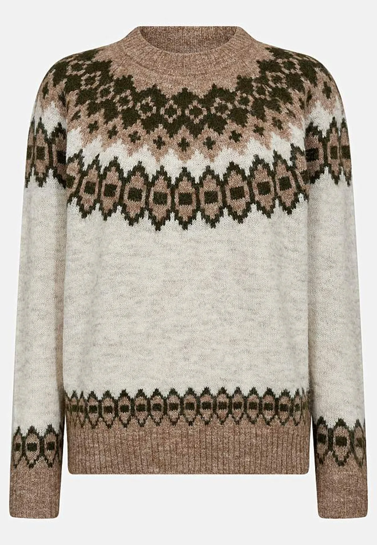 Freequent Stickad tröja med jacquardmönster New