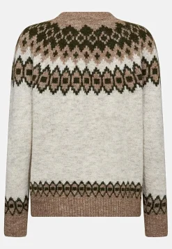 Freequent Stickad tröja med jacquardmönster New