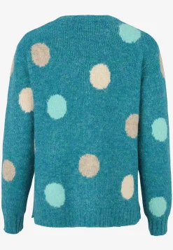 Freequent Stickad tröja med prickar Hot