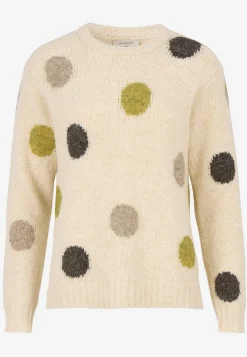 Freequent Stickad tröja med prickar Hot