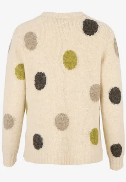 Freequent Stickad tröja med prickar Hot