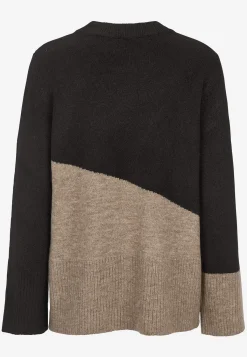 Cellbes of Sweden Stickad tröja med rundhals Svart / Beige Online