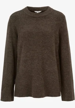 Cellbes of Sweden Stickad tröja med rundhals Brun Discount