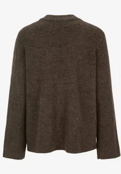 Cellbes of Sweden Stickad tröja med rundhals Brun Discount