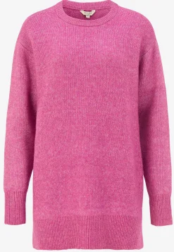 Cellbes of Sweden Stickad tunika med slitsar Cerise melange Best