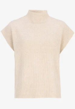 Soyaconcept Stickad väst med halvpolo Online