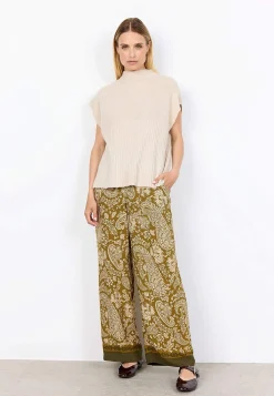 Soyaconcept Stickad väst med halvpolo Online