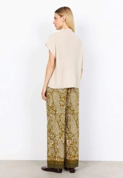 Soyaconcept Stickad väst med halvpolo Online