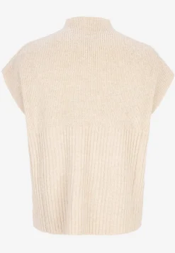 Soyaconcept Stickad väst med halvpolo Online