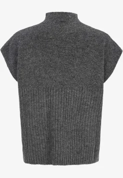 Soyaconcept Stickad väst med halvpolo Online