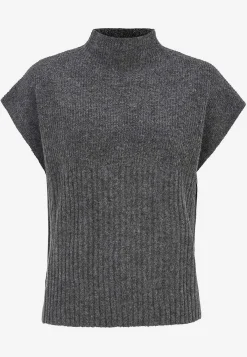 Soyaconcept Stickad väst med halvpolo Outlet