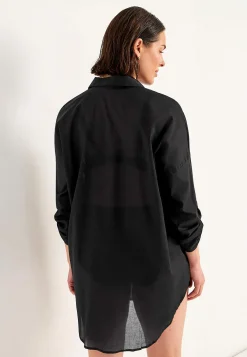 Cellbes of Sweden Strandskjorta med uppvikbara ärmar Svart Best