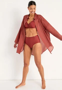 Cellbes of Sweden Strandskjorta med uppvikbara ärmar Rost Sale