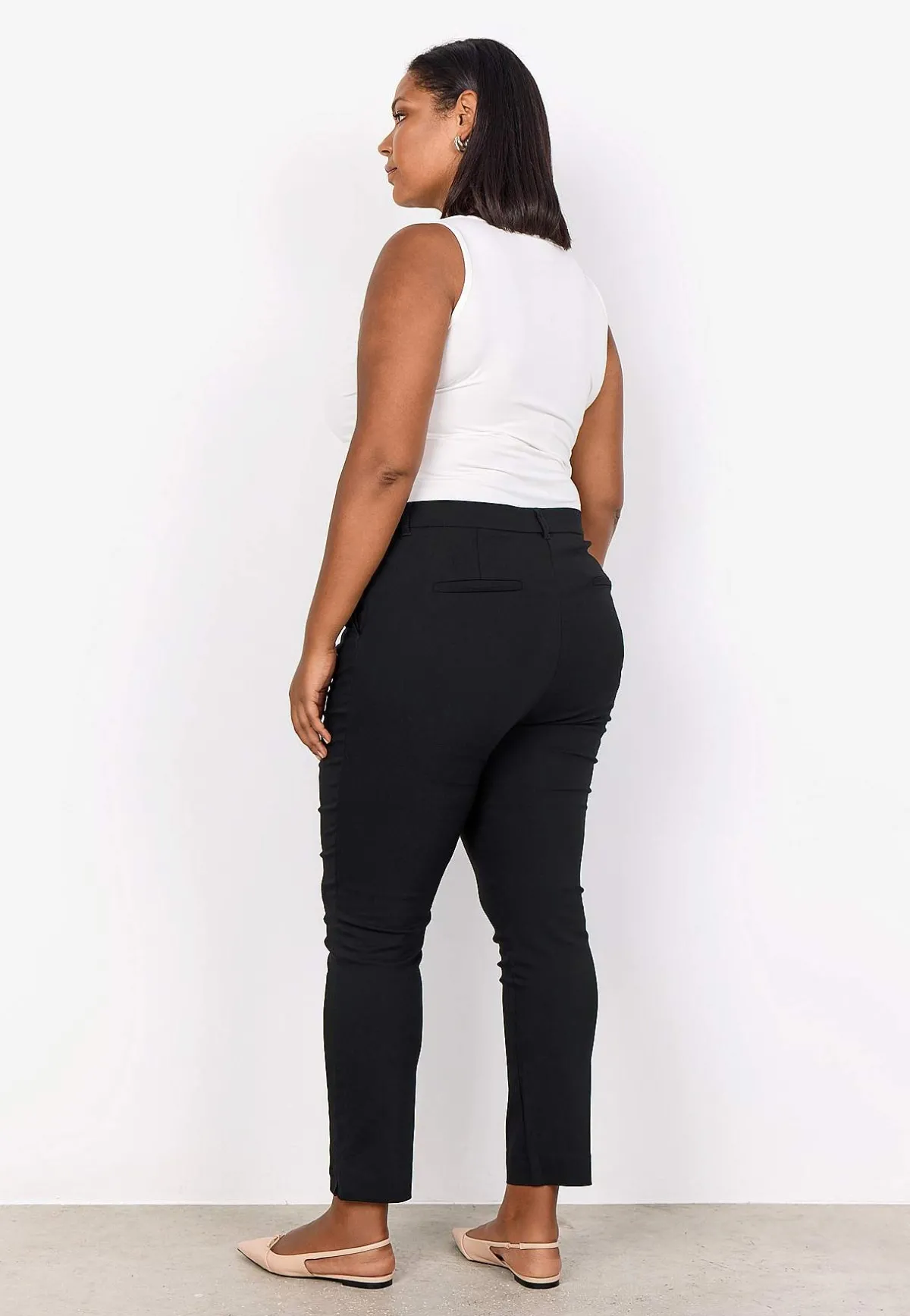 Wasabiconcept Stretchig byxa i bengalin Svart Discount