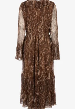 Johanna Toftby x Cellbes Stretchig festklänning Brun / Mönstrad New