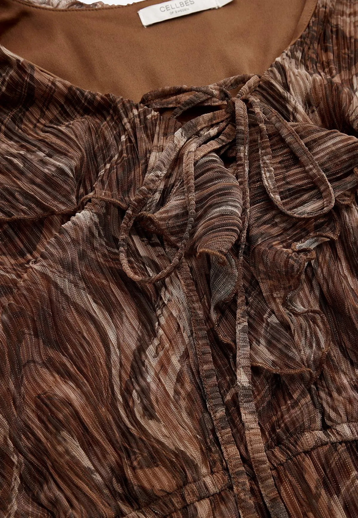 Johanna Toftby x Cellbes Stretchig festklänning Brun / Mönstrad New