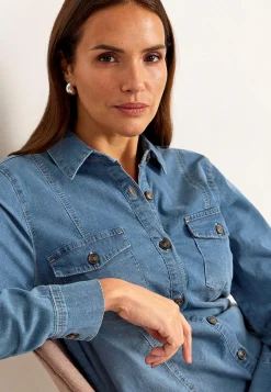 Cellbes of Sweden Stretchig jeansklänning Mellanblå / Denim Discount