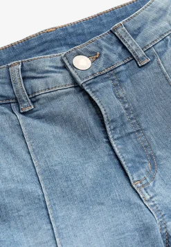 Cellbes of Sweden Stretchiga caprijeans med sytt pressveck Mellanblå / Denim Online