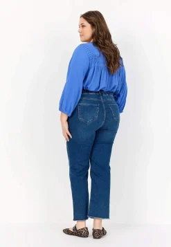 Wasabiconcept Stretchiga jeans med hög resårmidja Mellanblå / Denim New
