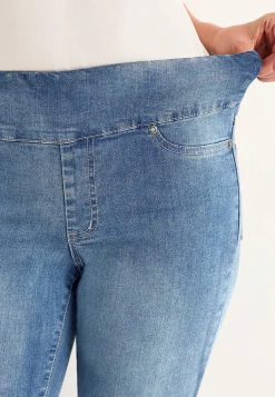 Cellbes of Sweden Stretchiga jeggings med hög resårmidja Elin Ljusblå denim New