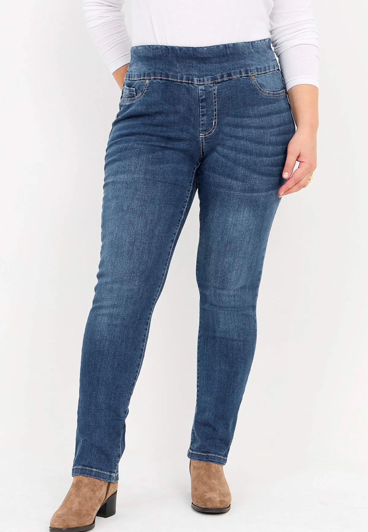 Cellbes of Sweden Stretchiga jeggings med hög resårmidja Elin Mellanblå / Denim Clearance