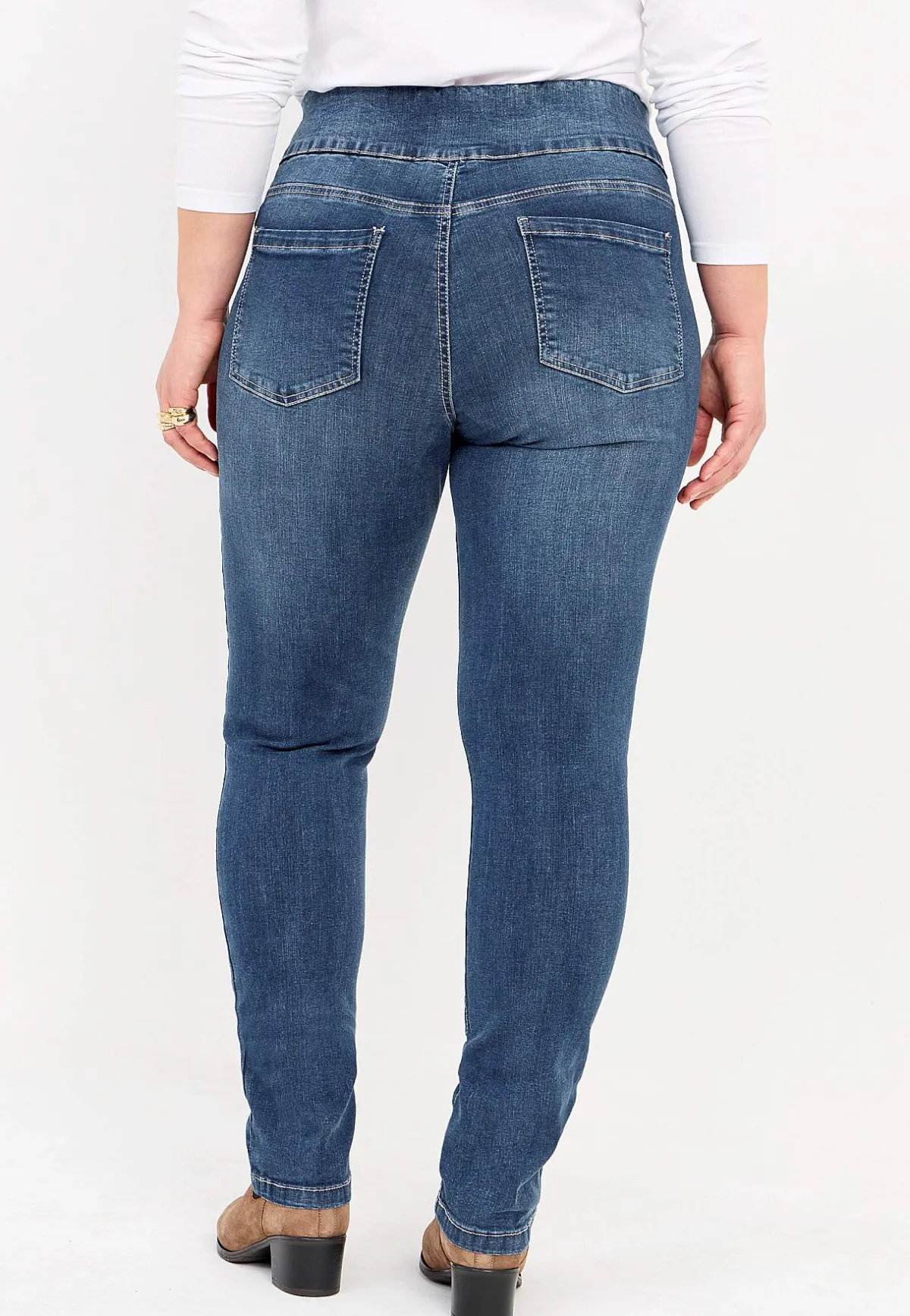 Cellbes of Sweden Stretchiga jeggings med hög resårmidja Elin Mellanblå / Denim Clearance