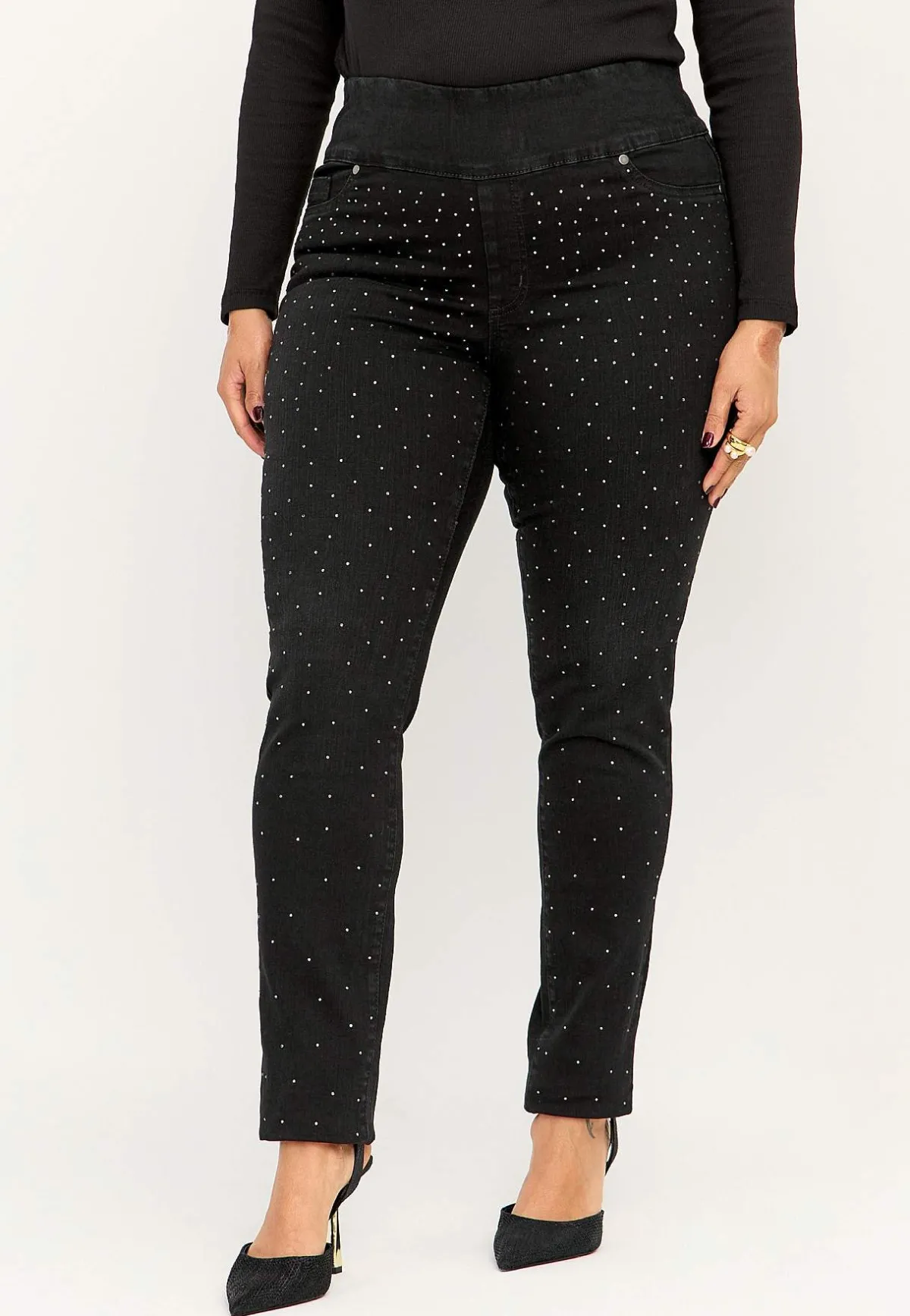 Cellbes of Sweden Stretchiga jeggings med strassdetaljer Best
