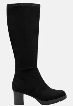 Jana Stretchstövel med klack Svart Clearance