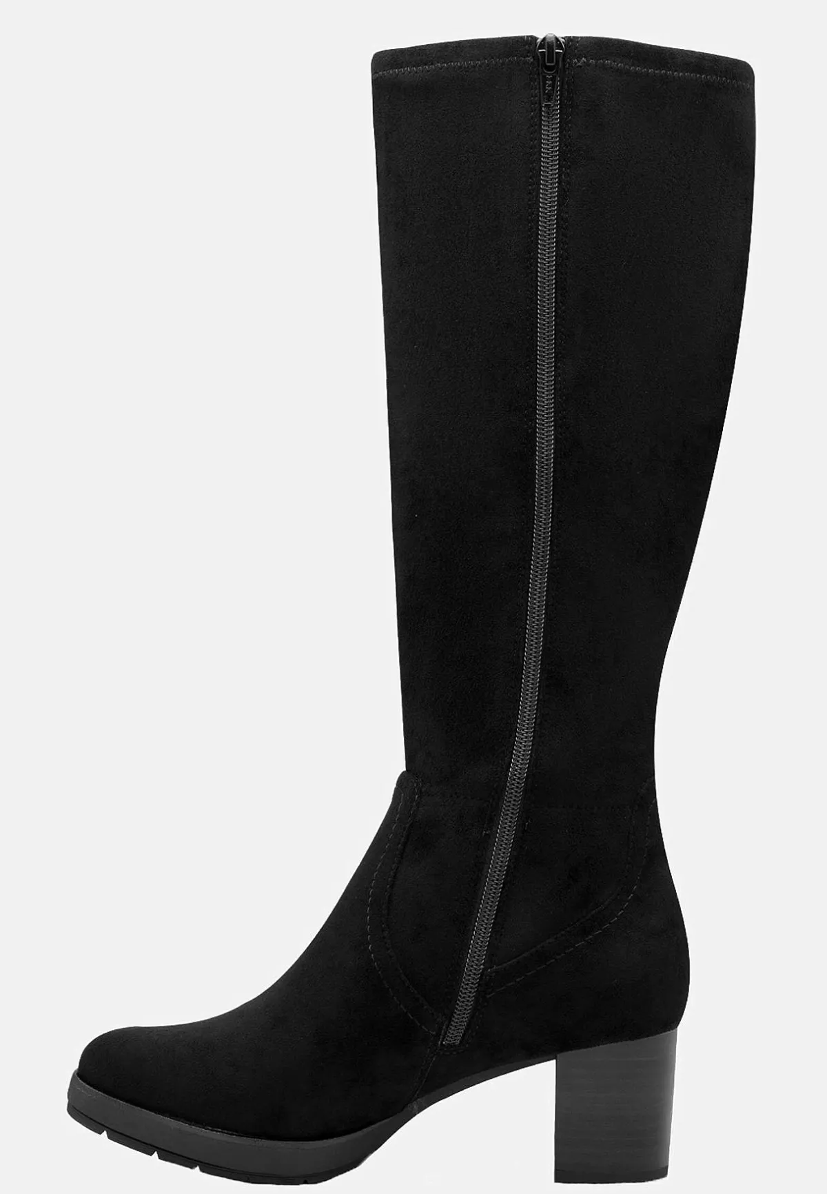 Jana Stretchstövel med klack Svart Clearance