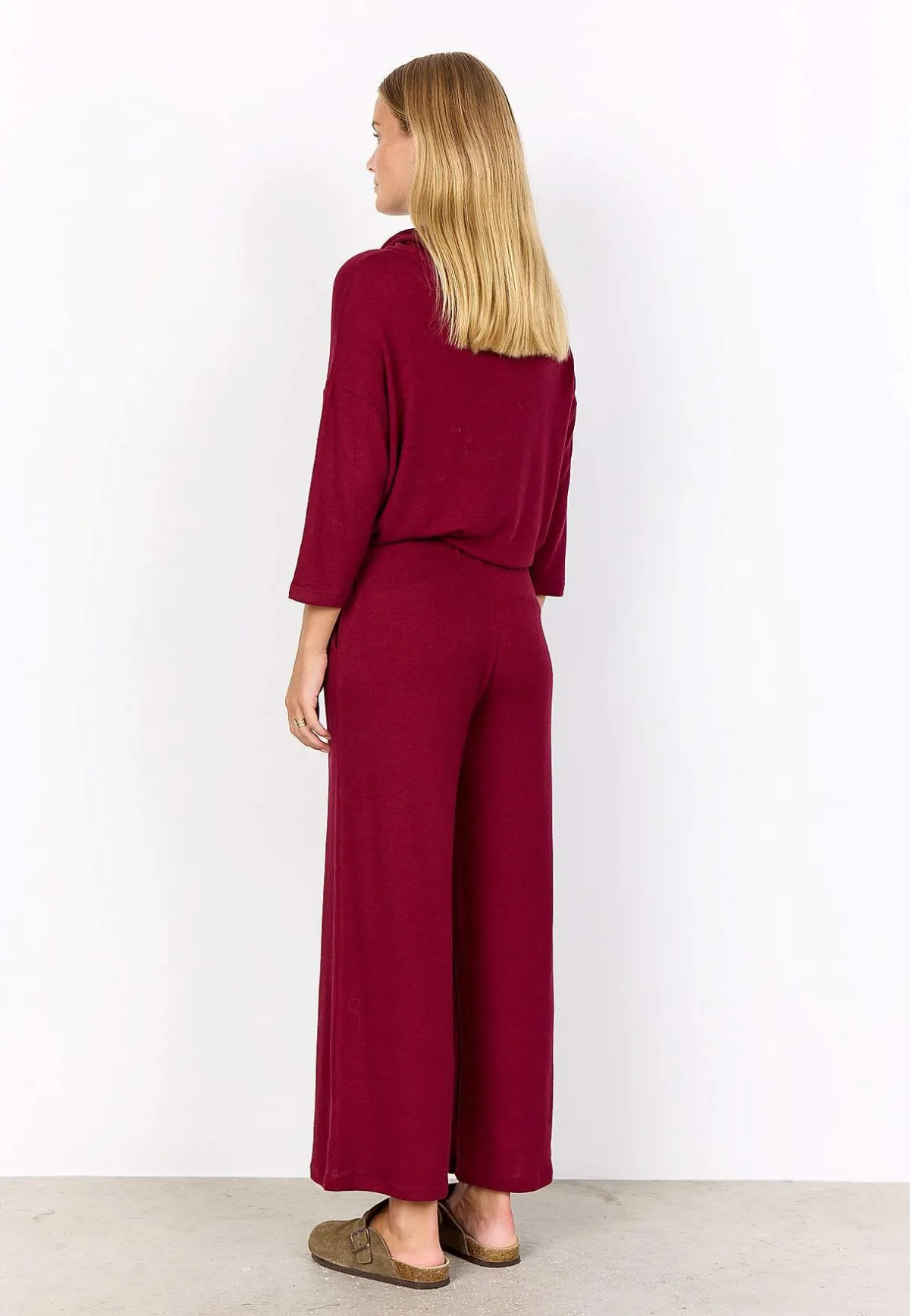 Soyaconcept Supermjuk, bekväm trikåbyxa Olivgrönmelange Sale