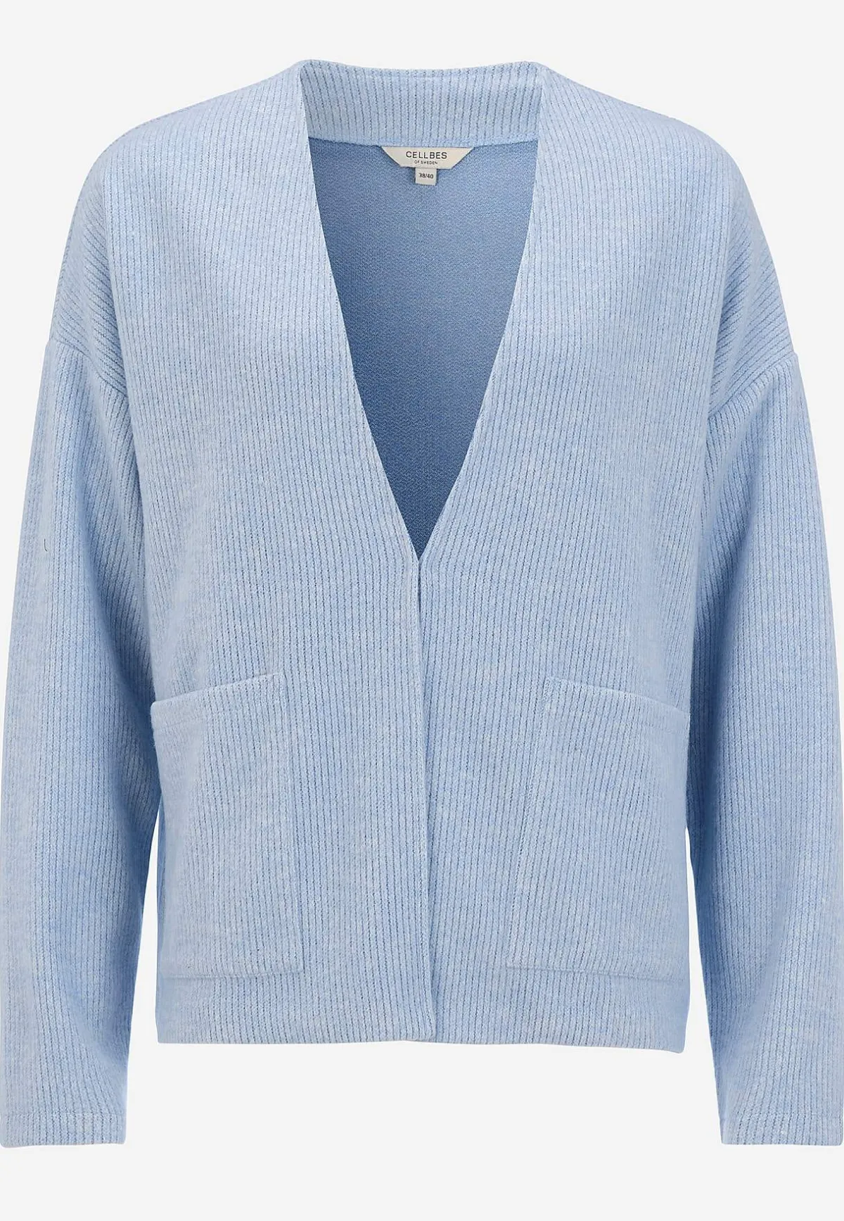 Cellbes of Sweden Supermjuk cardigan med fickor Beata Ljusblå melange Clearance