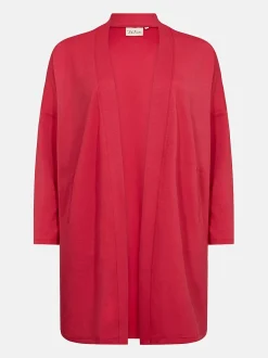 Wasabiconcept Supermjuk cardigan med fickor Röd Clearance